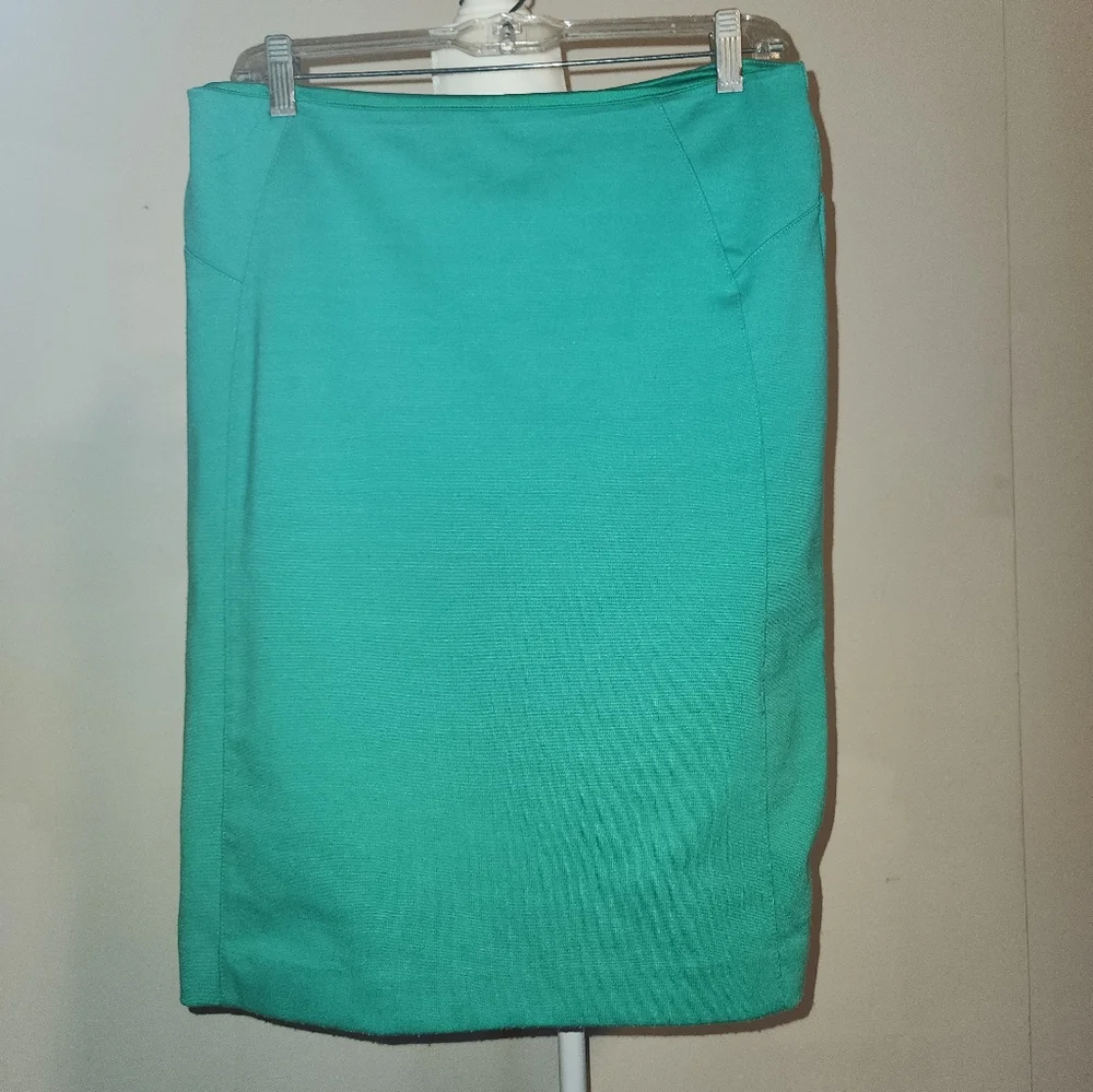 NWOT Bright Green New York And & Company Stretch Lightweight Pencil Skirt 8